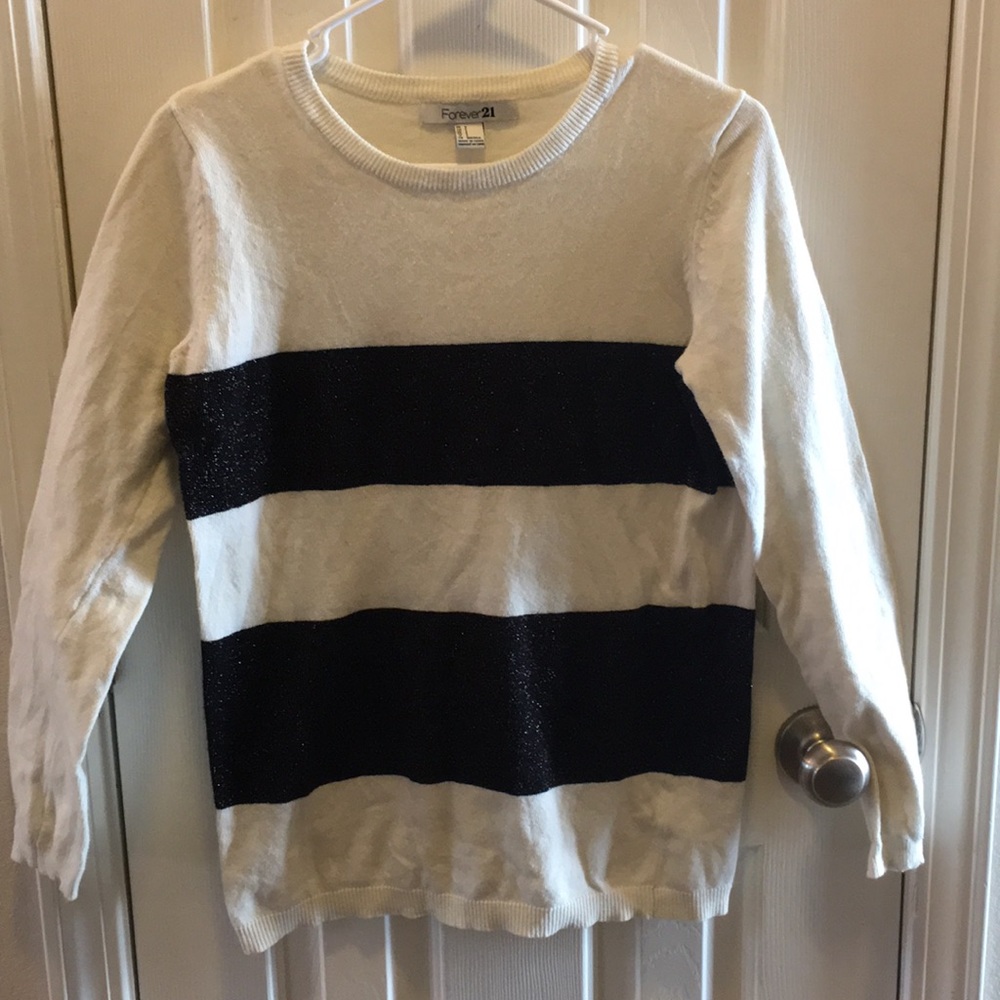 Black striped sweater